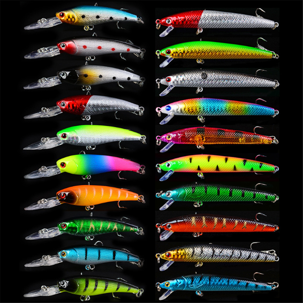 Fishing Lure Crankbait - 20 Cái/lốc Minnow Mồi Câu Cá
