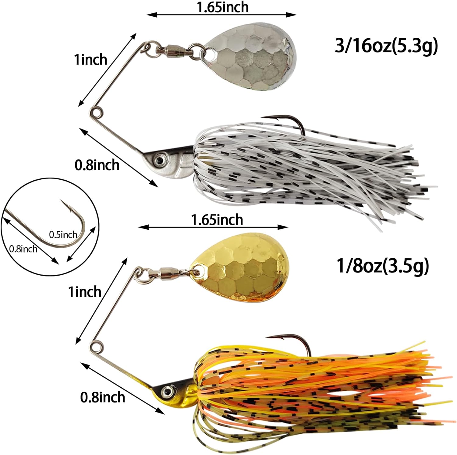 Eupheng Spinner Bait Spoon Wir - đánh giá và giá Fishing Lure Buzzbait