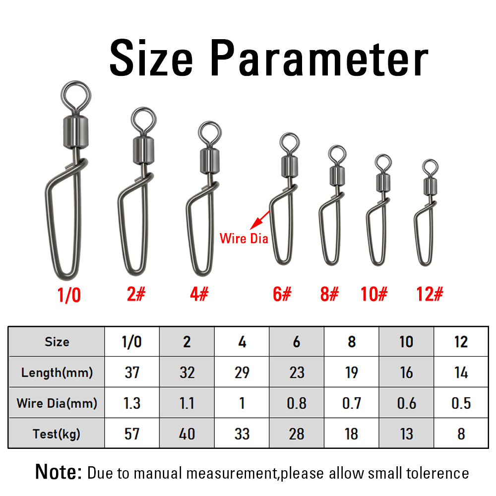 20PCS #12 -1/0 Rolling Swivel  - đánh giá và giá Fishing Lure Accessories