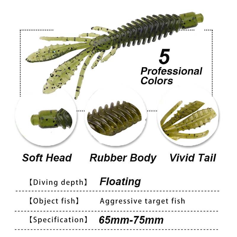 WESTBASS 5 Mềm Ấu Trùng Mồi 1. - đánh giá và giá Fishing Lure Spinnerbait